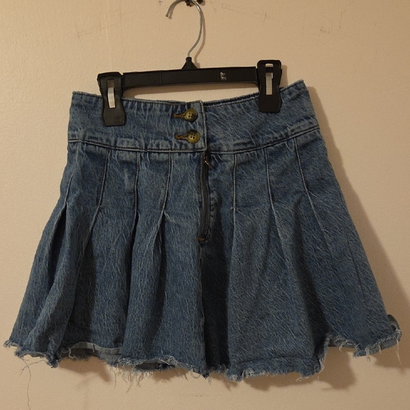 We The Free Dresses & Skirts - We The Free Blue Denim Skirt